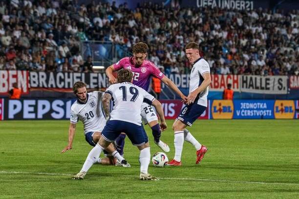 Anglie - Německo 1:2, utkání skupiny ME do 21 let 2025