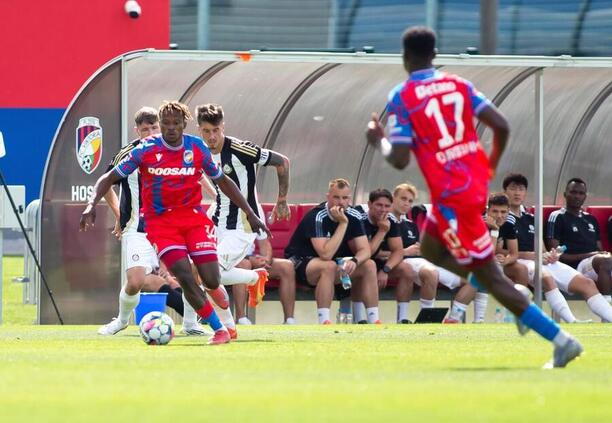 Fotbalisté Plzně v přípravném zápase proti Českým Budějovicím, červen 2025