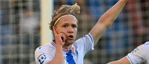 Matěj Šín a Erik Prekop z Baníku Ostrava slaví vstřelenou branku Matěj Šín a Erik Prekop z Baníku Ostrava slaví vstřelenou branku