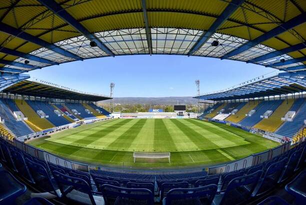 AGC Aréna Na Stínadlech, kde hrají svá domácí utkání hráči FK Teplice