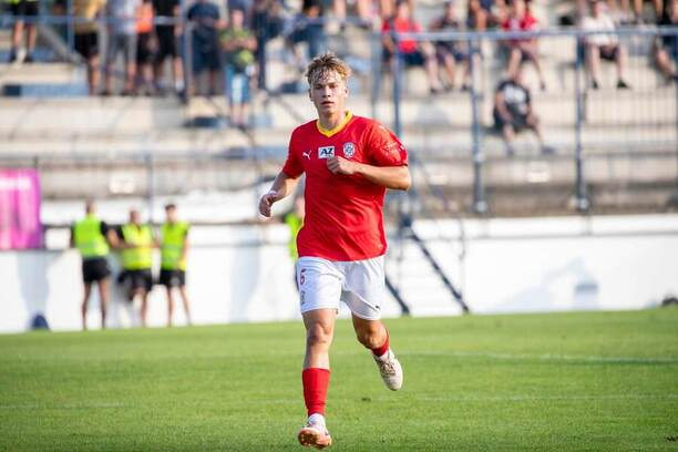 Hráč Zbrojovky Brno Daniel Polák ve střetnutí proti MFK Vyškov