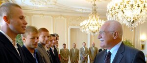 České fotbalisty přijal samotný prezident Klaus