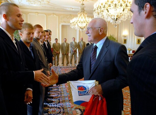 České fotbalisty přijal samotný prezident Klaus