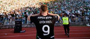 Viktor Gyökeres slaví branku v dresu lisabonského Sportingu