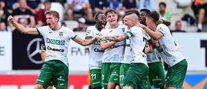 Fotbalisté Karviné slaví druhý gól proti Hradci Králové, 2. kolo Chance Ligy 2025–26 Fotbalisté Karviné slaví druhý gól proti Hradci Králové, 2. kolo Chance Ligy 2025–26
