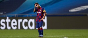 Lionel Messi musel v dresu Barcelony strávit prohru 2:8 s Bayernem