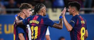 Hráči Barcelony během přípravného zápasu, srpen 2025 Hráči Barcelony během přípravného zápasu, srpen 2025