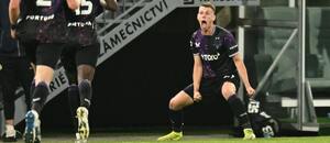 David Douděra se raduje s branky Jablonci