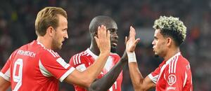 Fotbalisté Bayernu Mnichov během utkání německého Superpoháru 2025