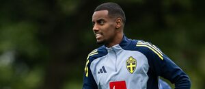 Alexander Isak, nová nejdražší posila Premier League, na tréninku švédské reprezentace