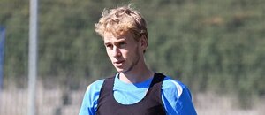 Michal Beran na tréninku reprezentace