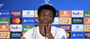 Aurélien Tchouaméni na tiskové konferenci před zápasem s Marseille