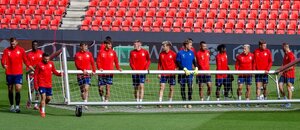 Slávisté na tréninku před zápasem Ligy mistrů Slávisté na tréninku před zápasem Ligy mistrů