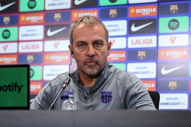 Hansi Flick, kouč FC Barcelona, na fotce ze září 2025