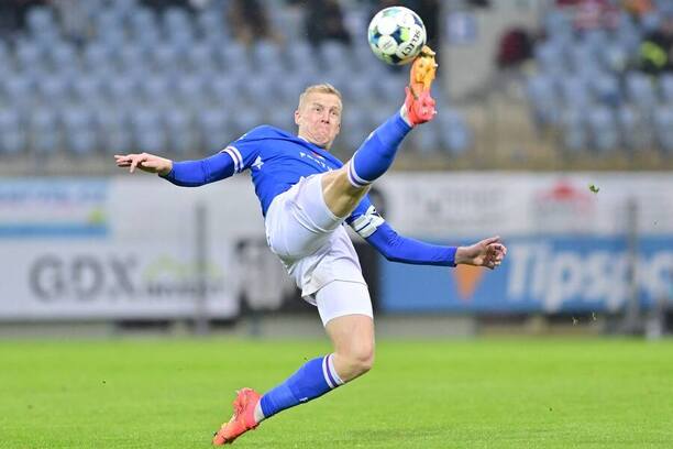 Michal Frydrych, obránce ve službách Baníku Ostrava, během 3. kola MOL Cupu