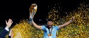 Hráči Pyramids FC slaví vítězství v africké Lize mistrů CAF