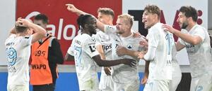 Jan Mikula ze Slovanu Liberec se raduje z gólu Jan Mikula ze Slovanu Liberec se raduje z gólu