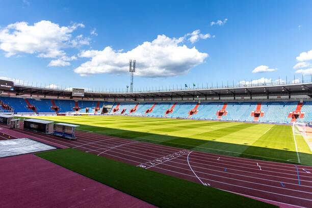 Městský stadion v Ostravě-Vítkovicích, kde hraje své domácí zápasy Baník Ostrava