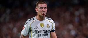 Franco Mastantuono, osmnáctiletý záložník Realu Madrid, v duelu proti Villarrealu Franco Mastantuono, osmnáctiletý záložník Realu Madrid, v duelu proti Villarrealu