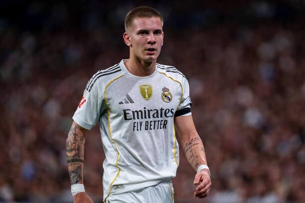 Franco Mastantuono, osmnáctiletý záložník Realu Madrid, v duelu proti Villarrealu