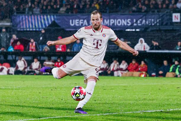 Sledujte Ligu mistrů UEFA, na fotce Harry Kane z Bayernu