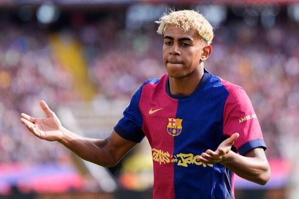 Lamine Yamal z Barcelony v El Clásicu proti Realu Madrid