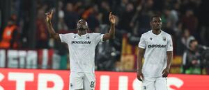 Prince Adu a Cheick Souaré z Viktorie Plzeň Prince Adu a Cheick Souaré z Viktorie Plzeň
