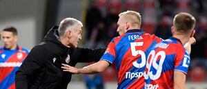 Martin Hyský, Karel Spáčil a Amar Memić z Viktorie Plzeň Martin Hyský, Karel Spáčil a Amar Memić z Viktorie Plzeň