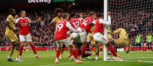 Hráči Arsenalu v utkání proti Crystal Palace