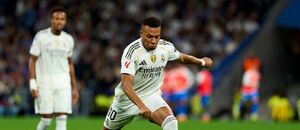 Kylian Mbappé během utkání Realu Madrid s Valencií
