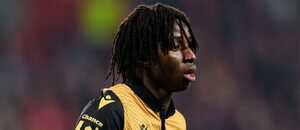 Abdullahi Ibrahim Bewene, ostravský útočník, v utkání proti Slavii Praha