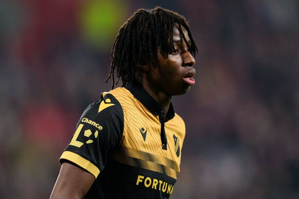 Abdullahi Ibrahim Bewene, ostravský útočník, v utkání proti Slavii Praha