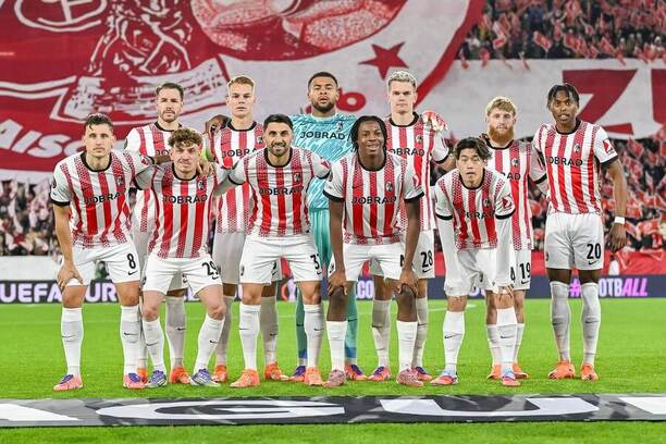 Fotbalisté Freiburgu před zápasem s Utrechtem