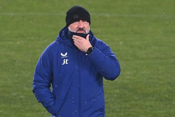 Jindřich Trpišovský na předzápasovém tréninku