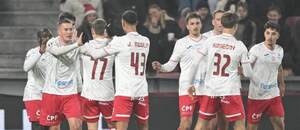 Fotbalisté Pardubic oslavili v neděli velkou výhru 4:2 na Spartě