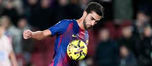 Ferran Torres, útočník Barcelony, v utkání proti Atléticu Madrid