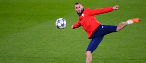 Erik Prekop na tréninku před duelem s Arsenalem