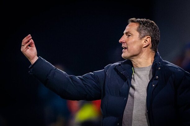 Trenér Sparty Brian Priske během výhry nad Olomoucí