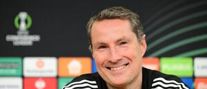 Trenér Sparty Brian Priske během tiskové konference