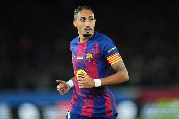 Brazilský útočník Raphinha v&nbsp;utkání proti Osasuně