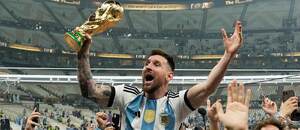 Lionel Messi slaví triumf v Kataru