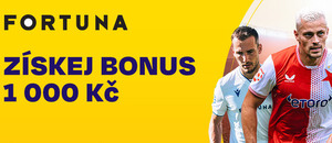 Fortuna rozdává odměnu 1 000 Kč za registraci