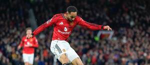 Matheus Cunha během zápasu Manchesteru United s Newcastlem