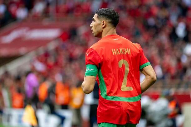 Achraf Hakimi během utkání Maroka s&nbsp;Tanzánií