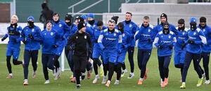 Fotbalisté Plzně během tréninku