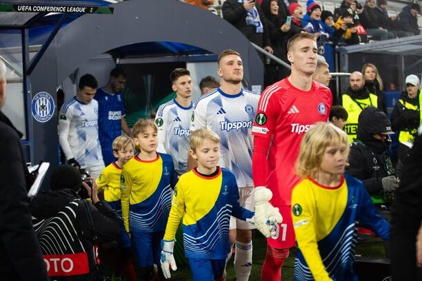 Hráči Sigmy Olomouc před zápasem Konferenční ligy s Lechem Poznaň