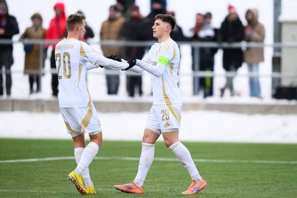 Sivert Mannsverk a&nbsp;Matyáš Vojta během utkání Sparty s&nbsp;Ústím nad Labem