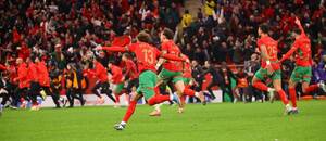 Maročtí fotbalisté se radují z postupu do finále