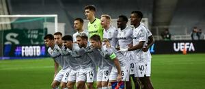 Hráči Plzně před soubojem s Panathinaikosem