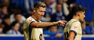 Robert Lewandowski, jeden ze střelců minulého vzájemného utkání Oviedo vs. Barcelona